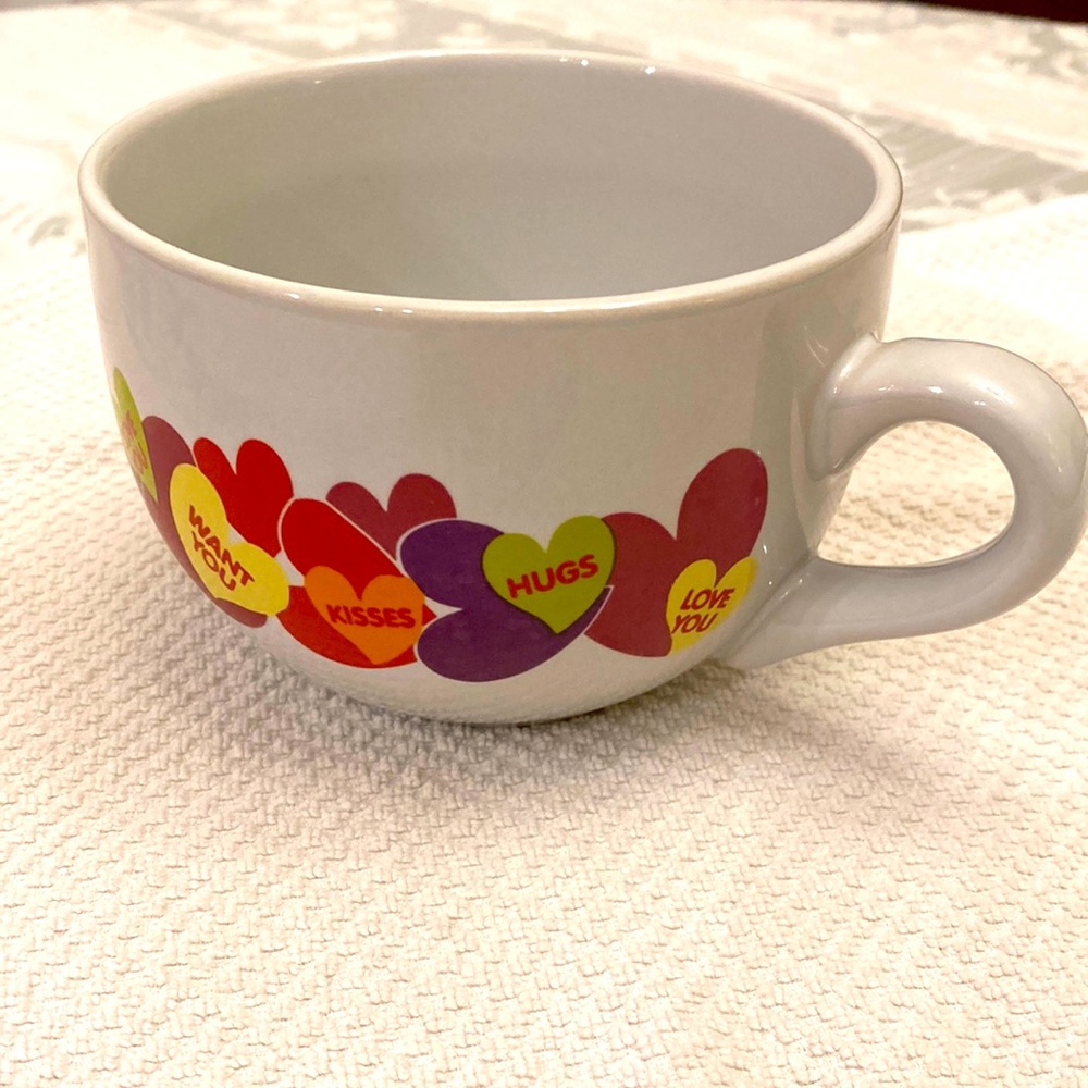 TB Toy Trading Co Oversized Heart Mug Cup Cute Sayings on Heart Decor 20oz VTG